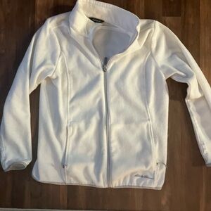 Eddie Bauer Women's White Fleece Jacket